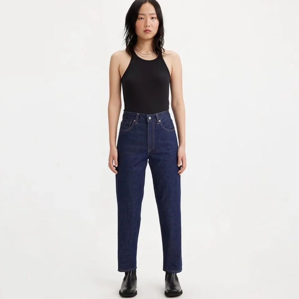 NWOT Levi’s Japanese Selvedge High Rise Column Women's Jeans - Dark Wash 30/27 - Picture 3 of 15